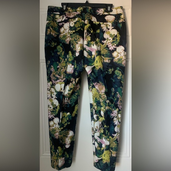 Adrianna Papell NWT Floral Straight Leg Pants Size 14 97% Cotton/3% Elastane - Picture 6 of 6